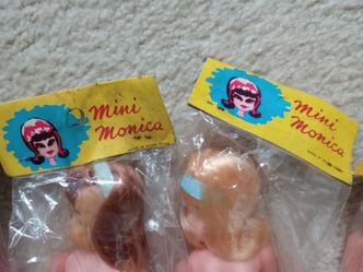 Mini Monica Vintage 1960s-70s Dress Up Doll Bundle