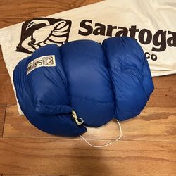 Saratoga By Wesco Blue Down Mummy Sleeping Bag 