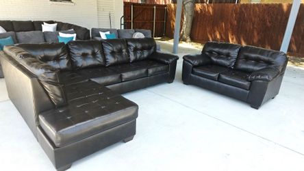 Sofa sectional and loveseat