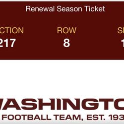 Washington Football Teams VS. New York Giants