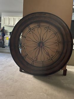 Elegant Large Round Metal Clock