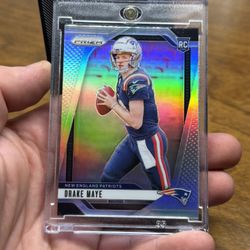 2024 Panini Prizm Rookies Drake Maye #329 Silver Prizm (RC)