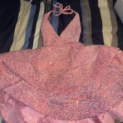 custom pink formal prom homecoming dress. size small