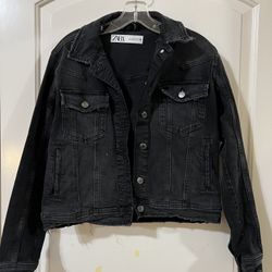 Zara Black Jean jacket outerwear