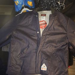 4 Large Bulwark Fr Jacket  Navy Blue