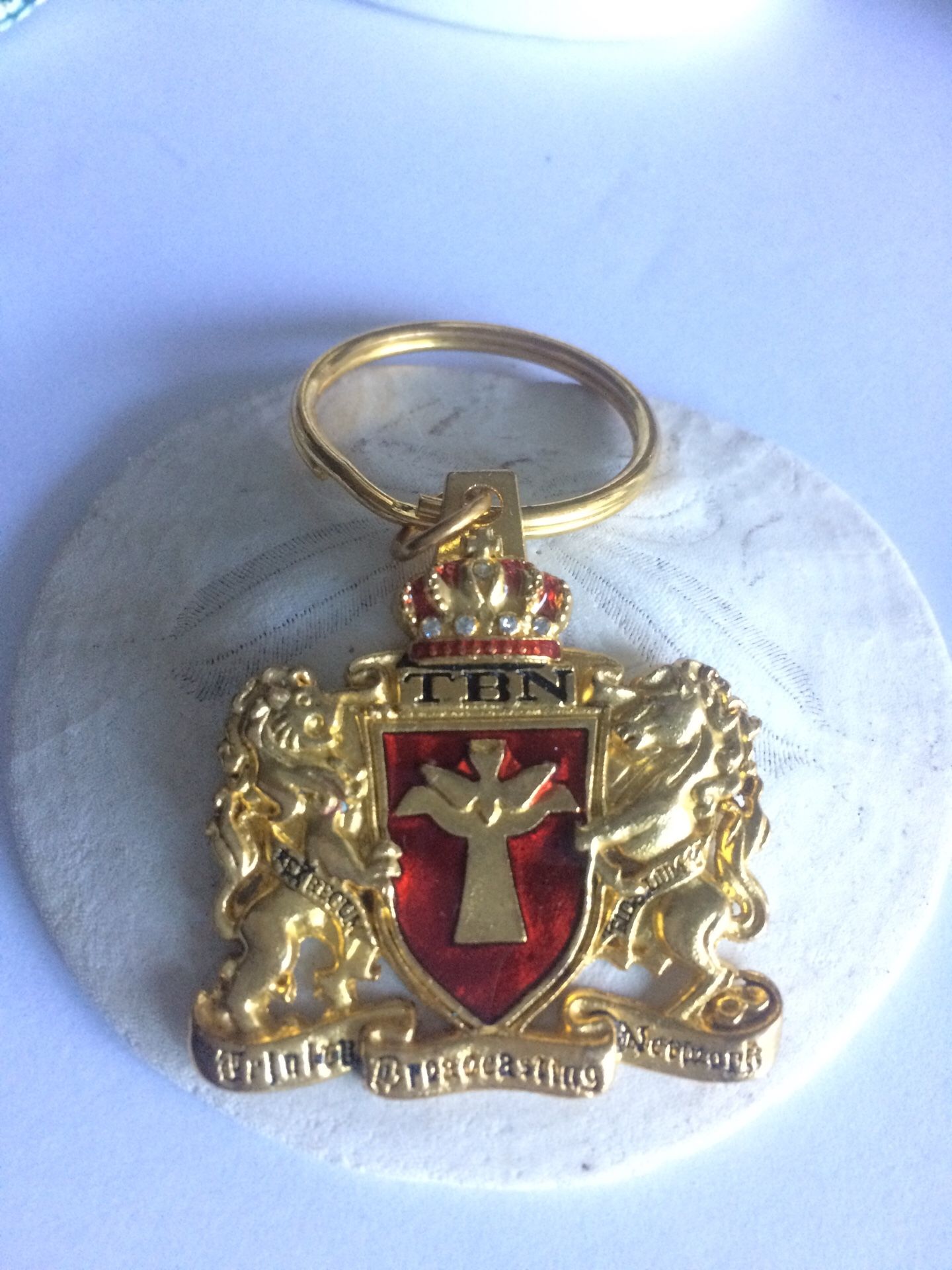 Trinity Broadcasting Network TBN Lion Horse Dove Keychain W8