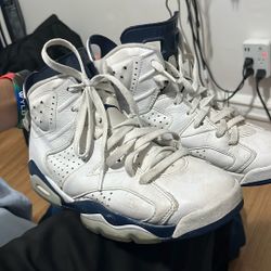 Jordan 6 White and Navy 