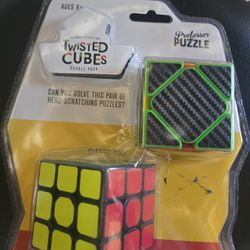 Professor Puzzle Twisted Double Pack Cubes - Carbon Diamond And Classic Cubes