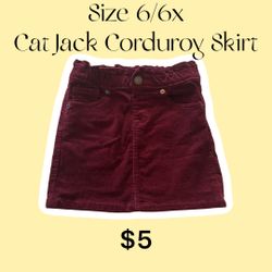 Burgundy Skirt 6/6x