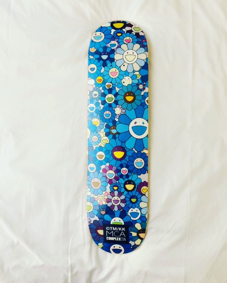 Takashi Murakami 2017 ComplexCon MCA Blue multi flower Deck