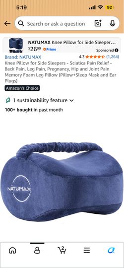 Side sleeper knee pillow