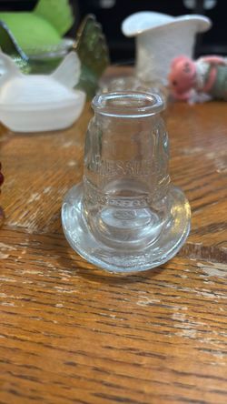 vintage Kessler Whiskey cowboy hat-shaped glass shot glass  toothpick