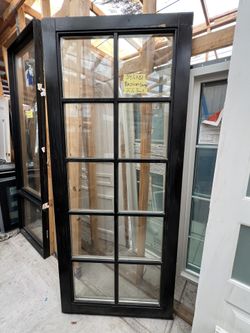 Black Brazilian Cherry French Door 34.5x81