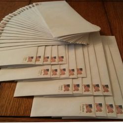 100 USPS Self Stamped #10 Envelopes