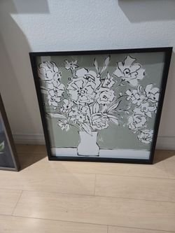 $20 glass and canvas picture