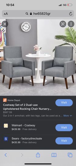 2 dual rocking Chairs/ Or Can Be Used As Standard Chairs 