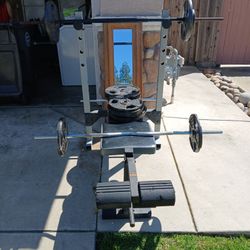 Bench and weights