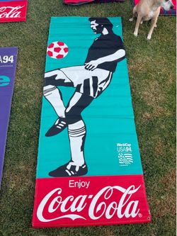 Vintage Official 1994 World Cup USA 94 8’x 3’  stadium banner COCA COLA