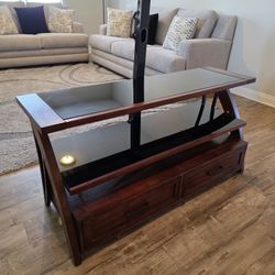 Good Condition Real Wood TV Stand And TV Entertainemnt 