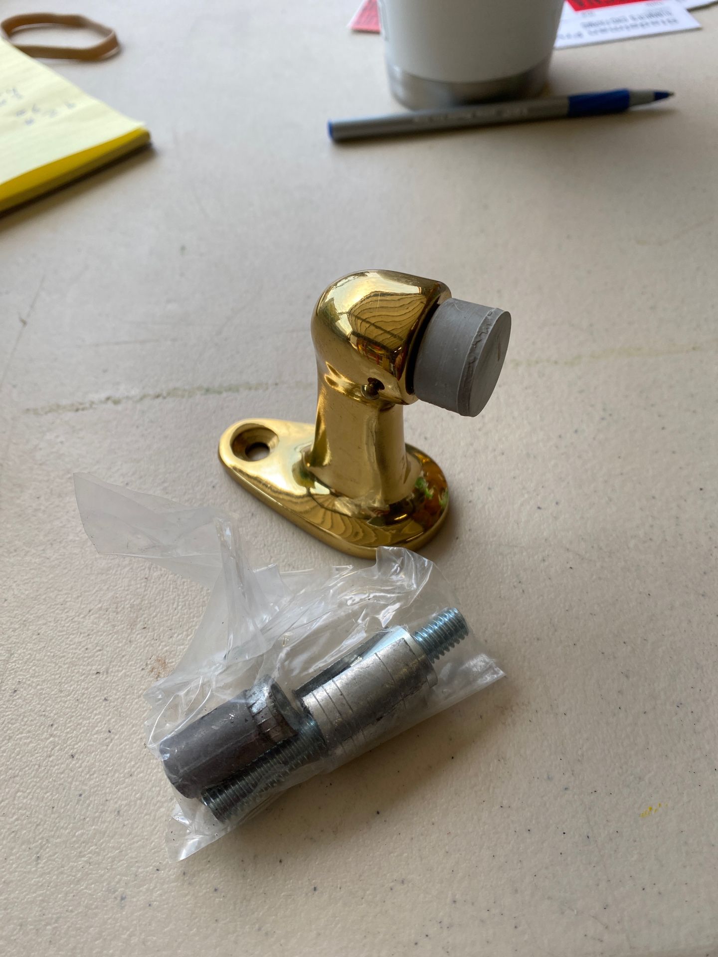 Brass door stopper with hardware (5 available)