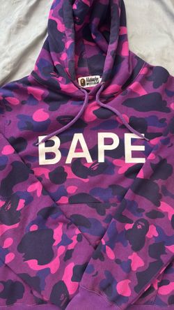 Purple Bape Hoodie Size Large
