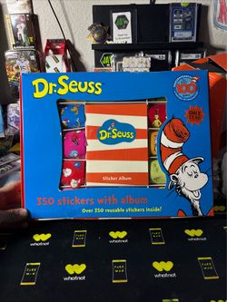 New Dr. Seuss Collectible 100th Anniversary 350 Sticker & Album Set NIB 2003