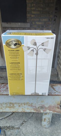 Hampton Bay 66 In. Satin Nickel 5-arm Floor Lamp (NEW) 