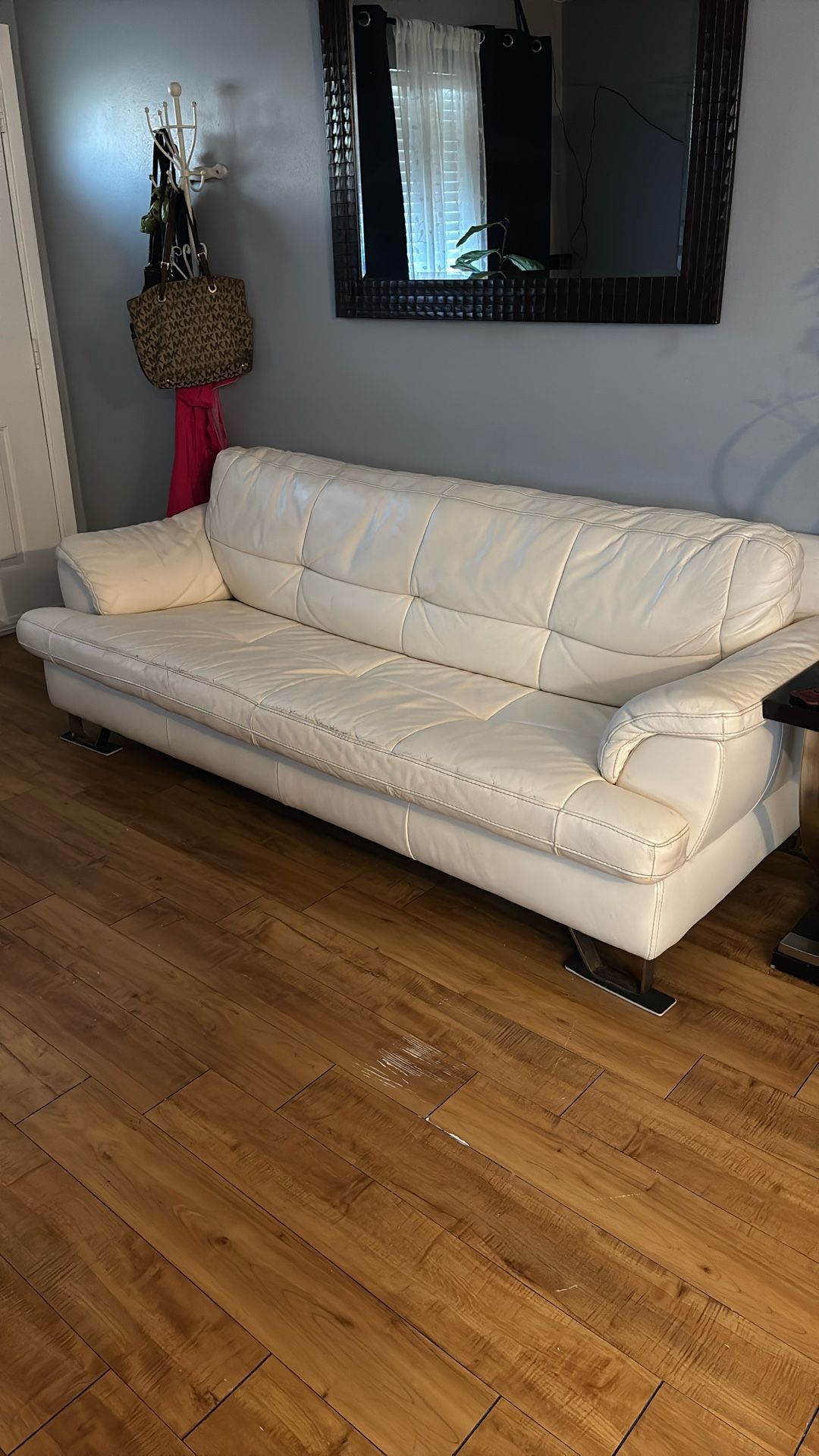 White Leather Couch
