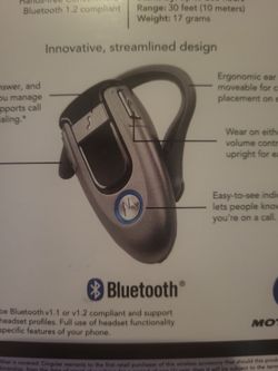 Bluetooth ear piece headset