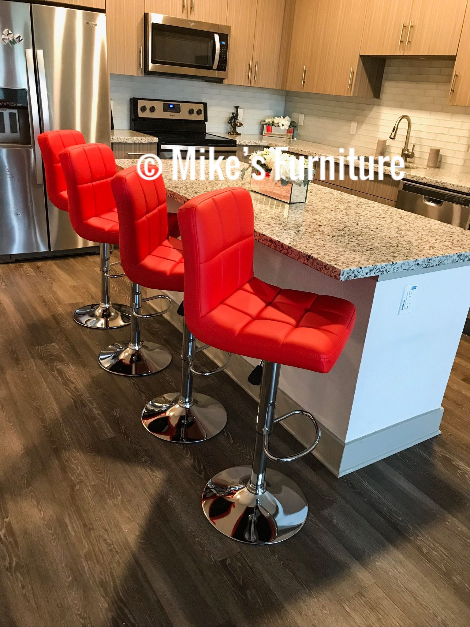 New Adjustable Bar Stools, barstools, barstool, bar stool, Sillas, Dining Chairs, chair, chairs, cadeiras (4 colors Red, Black, White, Gray)