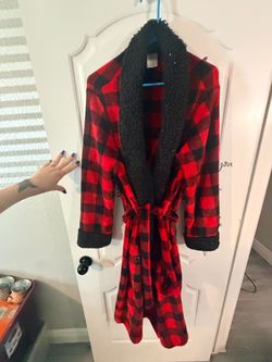 Red Buffalo Plaid Sherpa Robe
