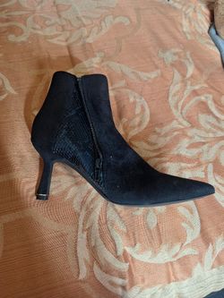 Ankle Boots, Black 7.5, Just Fab 