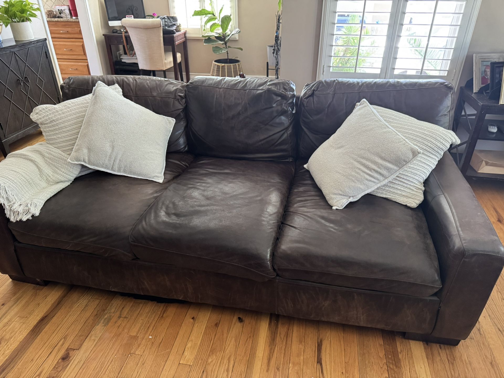 Leather Sofa and Loveseat 