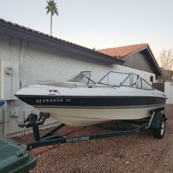 1995 Fout Winns Open Bow Boat Abd Trailer With 115 Evinrude For Parts