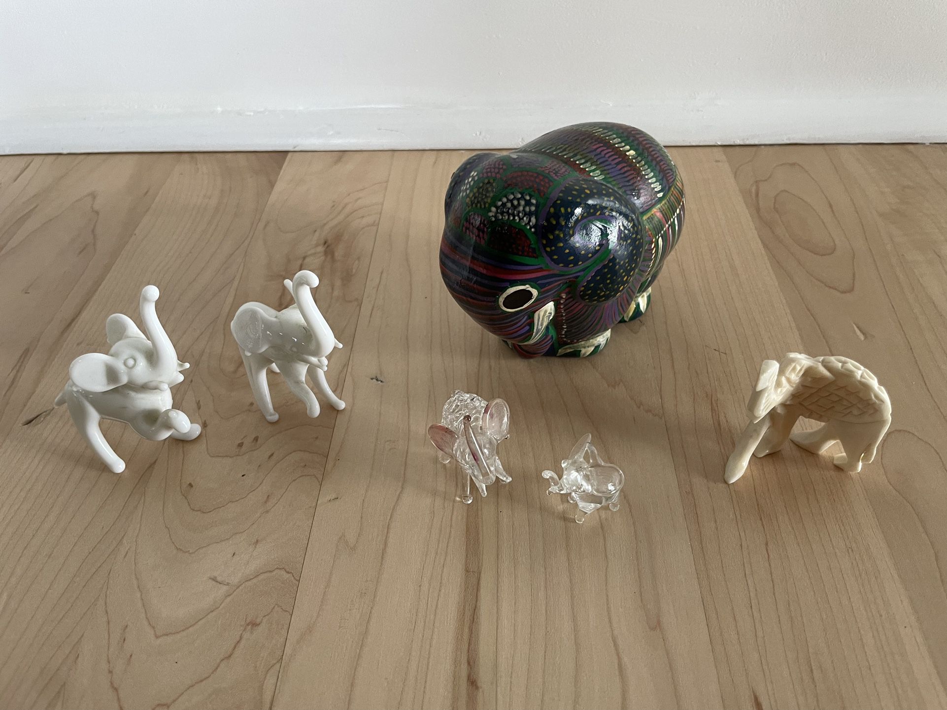 Set Of 6 elephant Figurines
