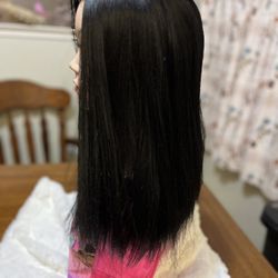 Straight Black Shoulderlength