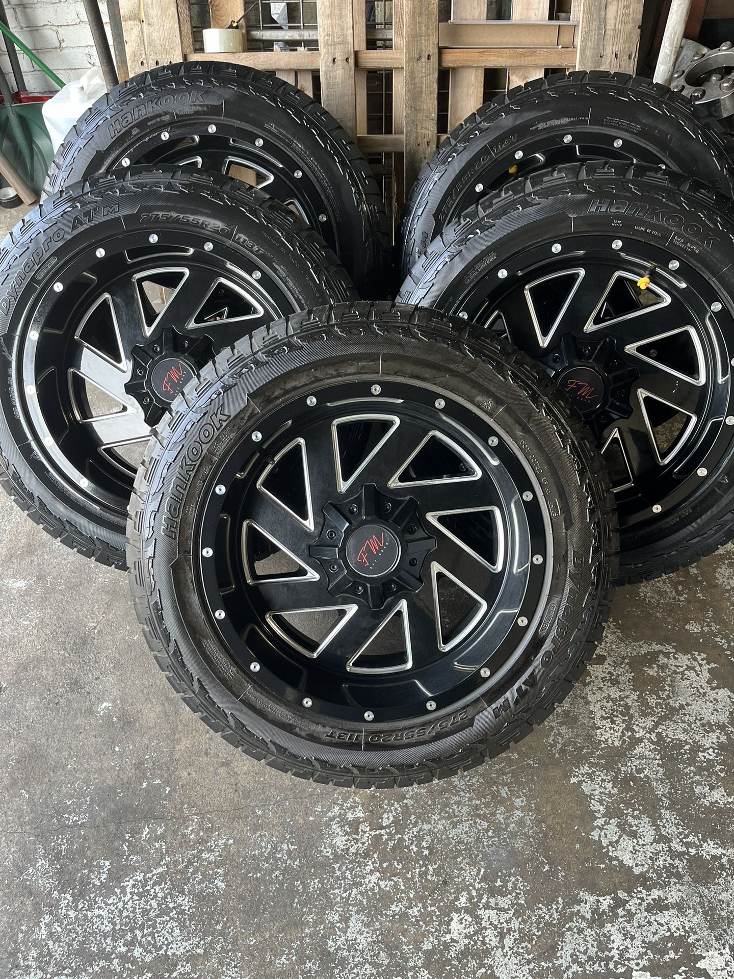 Set Of 5 20” 20 Inch 20s Wheels Rims Tires 5x5 5x127 5x5.5 5x139.7