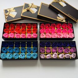 Flower Scented Soap Roses In A Gift Box