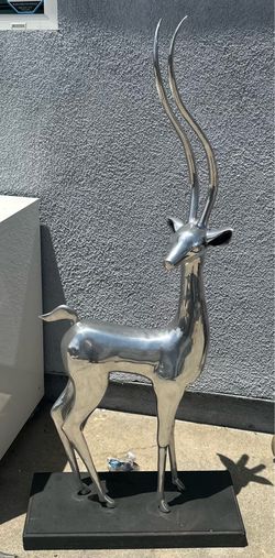 Metal minimalist antelope decoration 45 inch tall