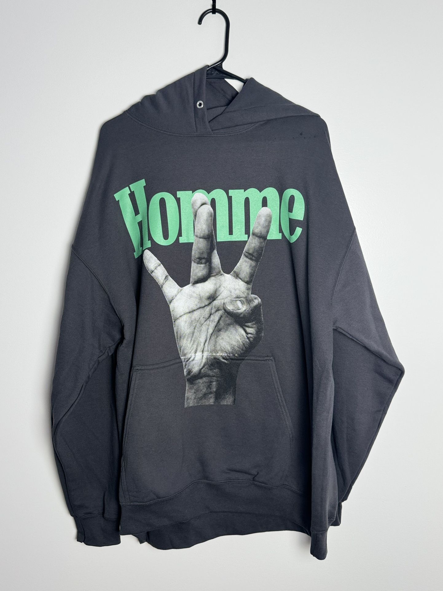 femme finger hoodie grey