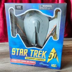 Star Trek Diamond Select Toys Art Asylum 2016 50th Anniversary Starship Legends Electronic Romulan Bird Of Prey 