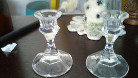 Glass candle holders