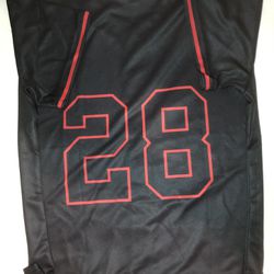 Black-Red Authentic Button Baseball Jersey