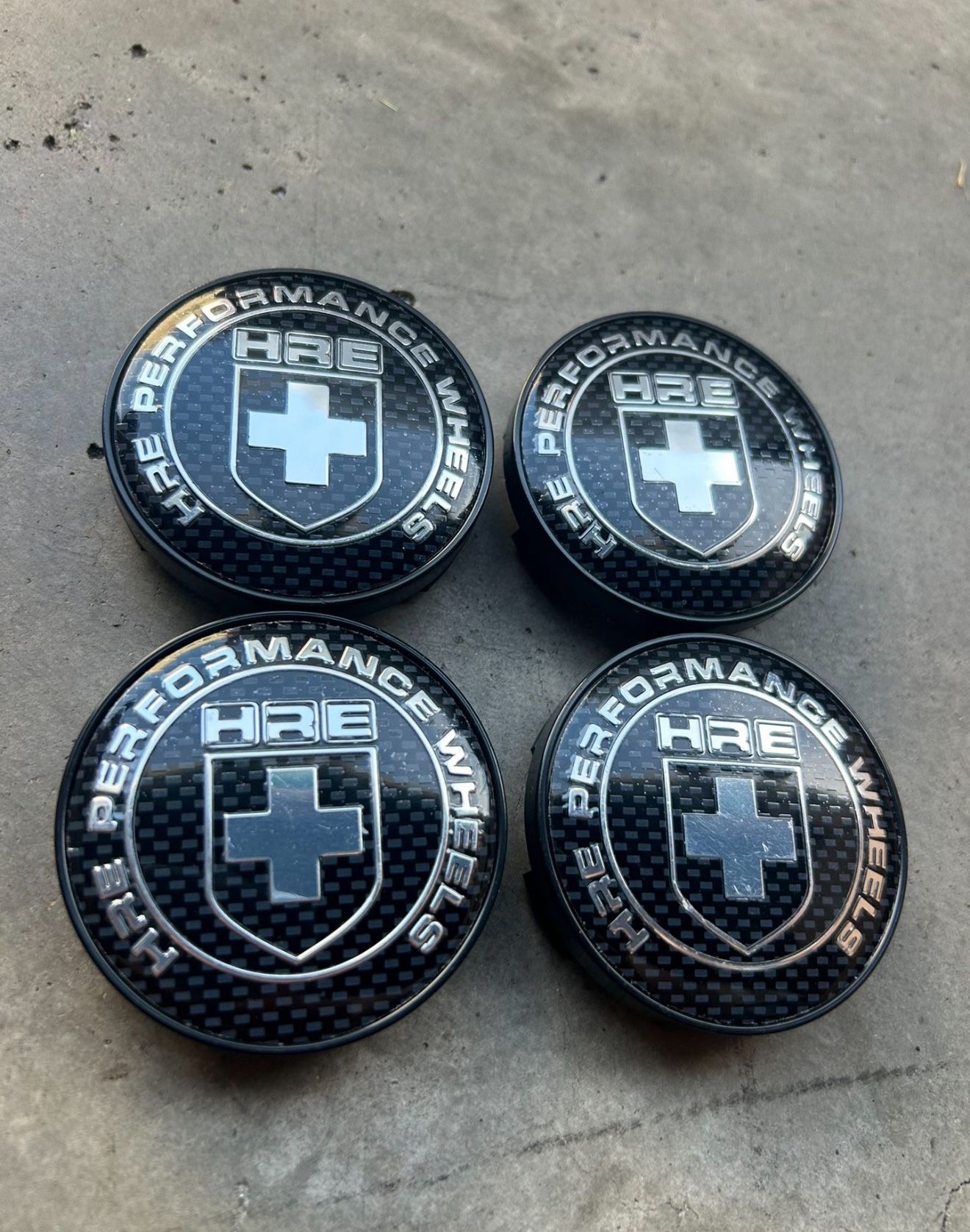 HRE Car Wheel Center Cap Set of 4 Center Hub Cap Cover Diameter 60mm Wheel