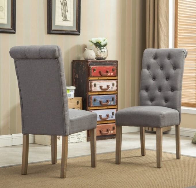 BRAND NEW
Roundhill Furniture Habit Solid Wood Tufted Parsons Dining Chair, Gray, Set of 2
Roundhill FurnitureModel: C161GY