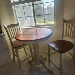 Counter Height Table And 2 Chairs