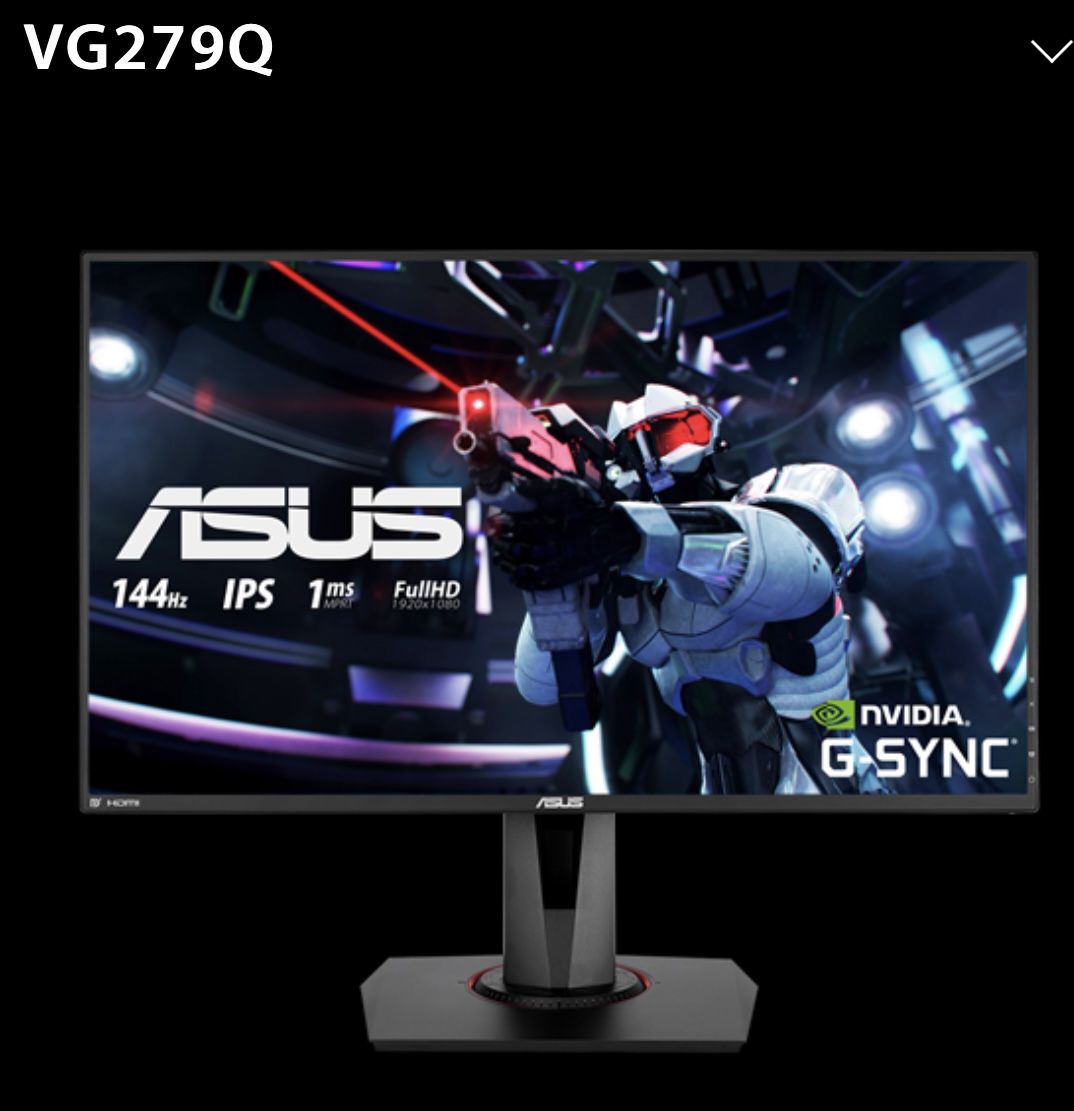 ASUS VG279Q 27” Gaming Monitor Full HD 1080p IPS Free Sync 144Hz 1ms MRPT