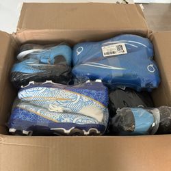 Box of soccer cleats 