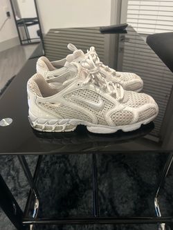 Used Nike Air Zoom Spiridon Cage 2 Shoes Triple White Size 10.5 Men’s