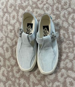 Vans Light Blue Mary Jane Leather Shoes Size 5 $20 **READ DESCRIPTION